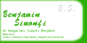 benjamin simonfi business card